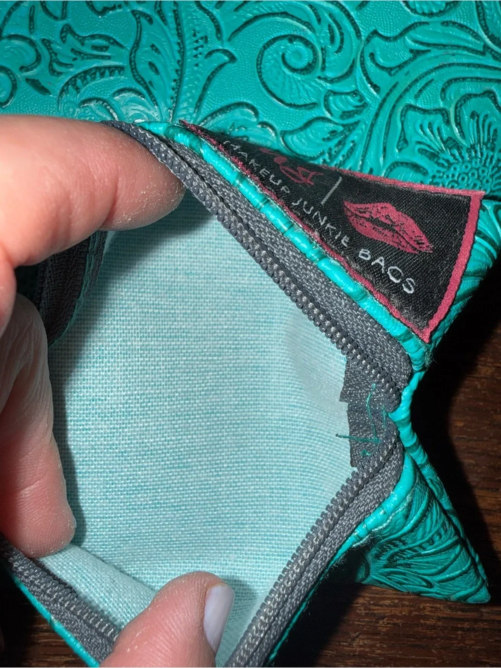 NWT set - 5 Turquoise Dream Makeup Junkie Bags micro, mini, small, medium, large